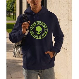 Hippowarehouse Alien Invasion Response Team Baseball Cap hat Premium Printed 5 Panel OneSize Adults Black