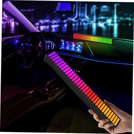 LABRIMP Rgb Pickup Light Car Leds Sound Control Light Sound Activated Lamp Light Accessories Rhythm Lamp Atmosphere Lamp Ornament Ambient Lighting Decorations Music 3d Pvc