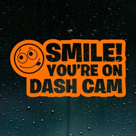 Smile You're on Dash Cam Camera Car Sticker Bumper Window Boot Decal