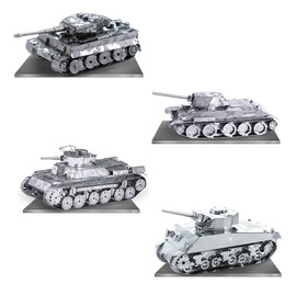 Metal Earth 3D Laser Cut Model - 4 Tank Set