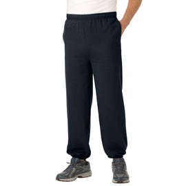 KingSize Men's Big & Tall Fleece Elastic Cuff Sweatpants - Big - 8XL, Black