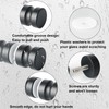 Mooche Solid SUS304 Stainless Steel Shower Glass Door Handle, 3