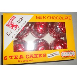 Tunnock's UK VERSION- Tunnock's Milk Chocolate Tea Cakes 6 x 24g (0.84 Oz) - 1 Pack