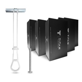 TITAN ANCHORS 50-Pack 1/4"-20 Heavy Duty Quick Toggle Anchors with Bolts Set | for Drywall, Metal Studs, and Concrete Block | Holds 260+ Lbs. | 50 Toggles + 50 Bolts