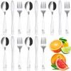 15Pcs Kids Silverware Set 410 Stainless Steel Kids Fork Spoon