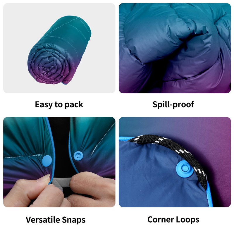 marshmallow dream Camping Blanket,MINI Puffy Blanket Lightweight Windproof Water Resistant