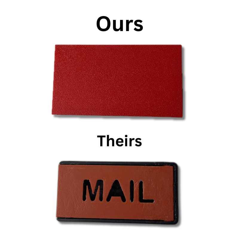 Solid Red Mailbox Flag Front Mount Left or Right Opening