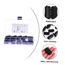 Gatuida 30pcs Removable Ferrite Core Noise Filters for Cables Interference Choke Clips for Power Audio Data Cables Compatible Diameter Easy Installation