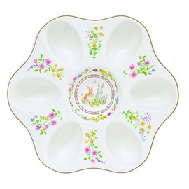 Easy Life EAST1337 Happy Easter Egg Plate/Holder, Round, 21 cm