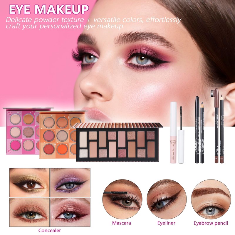 Travel Makeup Kit, Makeup Set For Teen Girls, Make up