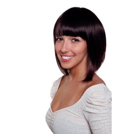 WIG ME UP - XW306-2T33 Chestnut Brown Bob Wig with Straight Bangs 12"