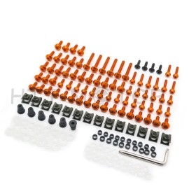 HONGK Glod Motorcycle Sportbike Complete Fairing Bolts Kit Fastener Clips Screw Nuts