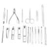 19pcs Manicure Pedicure Nail Clippers Set Stainless Steel Acne Removal