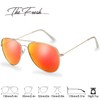The Fresh Classic Metal Frame Mirror Lens Aviator Sunglasses with
