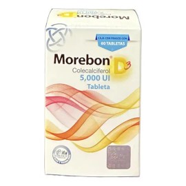 Morebon D3 C60 Tabs. 5000 Ui. Sabor Sin Sabor                                                                                                         