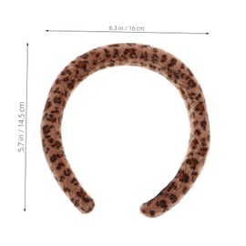 TOVINANNA Leopard Print Plush Headband for Women Comfortable Warm Hair Band for Fall Fashion Accessories for Stylish Outfits