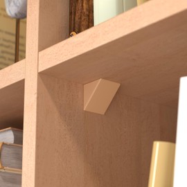 40 x Sossai® Body Connectors/Furniture Connectors/Corner Connectors with Cover Flap BT1 | 2-Hole | Colour: Beech | Material: Plastic