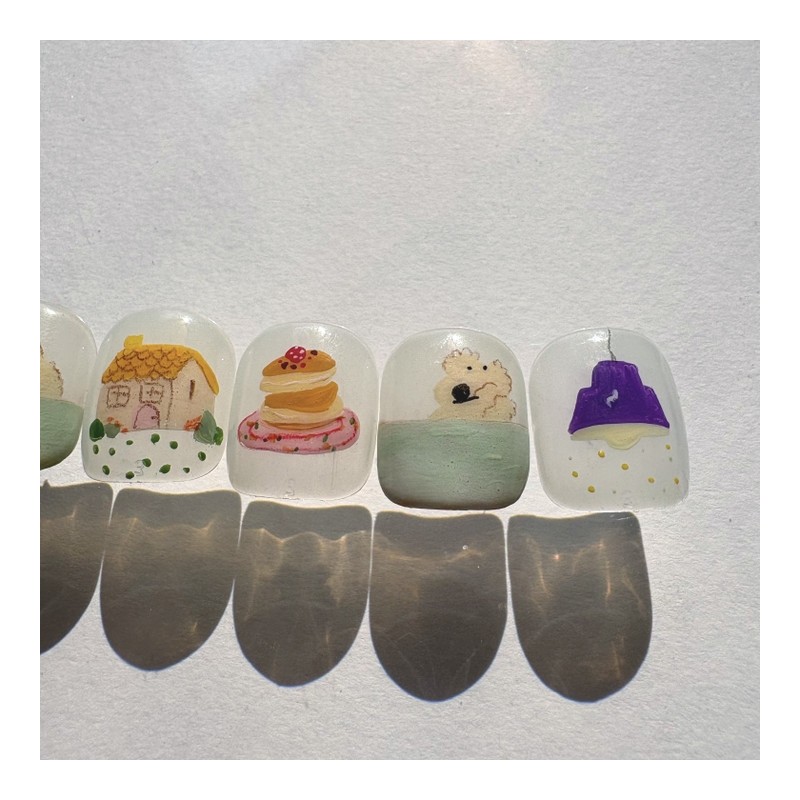 [Ar] Mongsil’s handmade nail tip drawing nail art specialty /