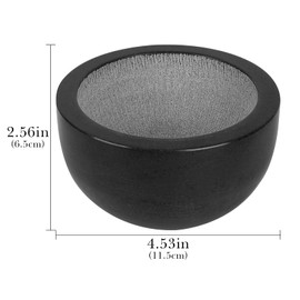 Linkidea Marble Shaving Soap Bowl, 100% Natural Marble with Interior Grooves for Maximum Lather, Heat Retaining Stone Provides a Luxurious Hot Shave Experience, Gift for Husband, Dad (Black)