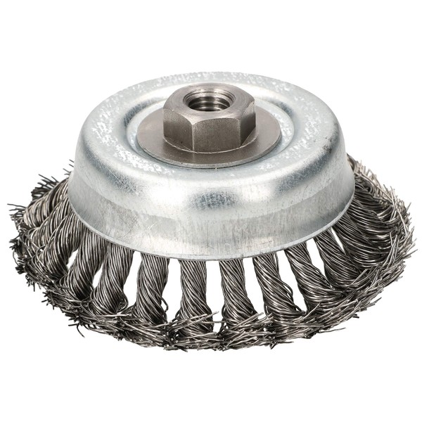 KOTARBAU® Pot Wire Brush 120 mm with M14 Thread Braided