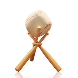 Luozong Baseball Holder, Baseball Stand, Baseball Display for Baseball Party Decorations, Mini Wooden Baseball Holder for Balls Sports Lover