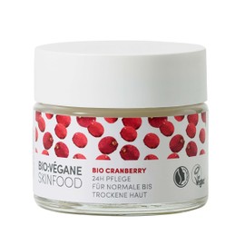 BIO:VÉGANE SKINFOOD Organic Cranberry - 24-Hour Care for Normal to Dry Skin, Vegan, Natrue-Certified, Long-Lasting Care for Low-Moisture Skin, Pack of 1 (1 x 50 ml)