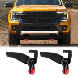 MARSITTER Front Tow Hook Mount Bracket and D-Rings Compatible with 2019-2024 Ranger D-Ring Shackle Bracket Tow Hook Bracket Replacement