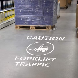 Forklift Traffic Stencil - Reusable Stencils for Painting - Create DIY Forklift Traffic Home Decor