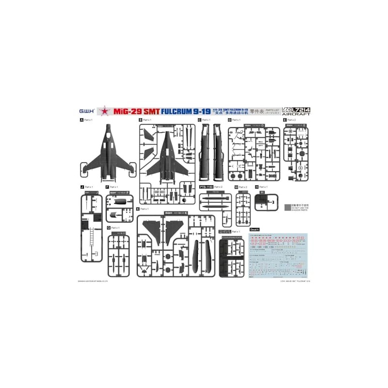 Great Wall Hobby 1/72 MiG-29 SMT 9-19 Plastic Model L7214