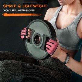 SueStar Partial Weight Lifting Gloves, 3/4 Finger Workout Gloves for Men Women, Full Palm Protection & Silicone Grip Gym for Weightlifting Exercise Fitness Smartwatch Friendly(Pink, Small)