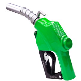 BORRITT 1" Inch NPT Green Automatic Fuel Nozzle Heavy Auto Shut-Off Aluminum Alloy Diesel Petrol Fuel Transfer Pump Nozzle W/Three Notch Hold Open Clip The Max Flow Rate 32 GPM Not for gravity tank