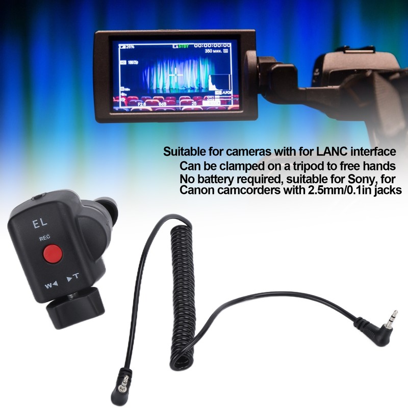 Camcorder Remote Controller Camera Zoom Lens Controller 2.5mm Jack Cable