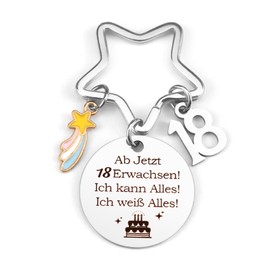 Gifts for 18th Birthday Girl Keyring Gifts 18th Birthday Boy Gifts for 50th Birthday Man Girl Guest Gifts Birthday Adult, 18