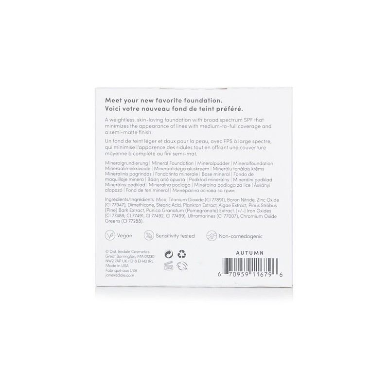 Jane Iredale Pure Pressed Base Mineral Foundation Refill SPF 20