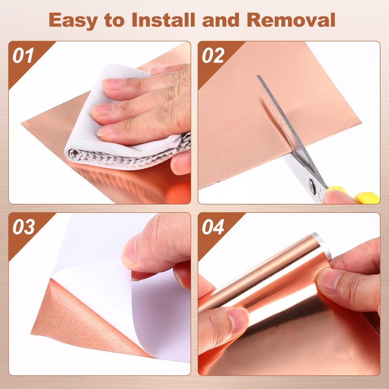 MECCANIXITY Double-Sided Conductive Copper Foil Sheets 300 x 200 x