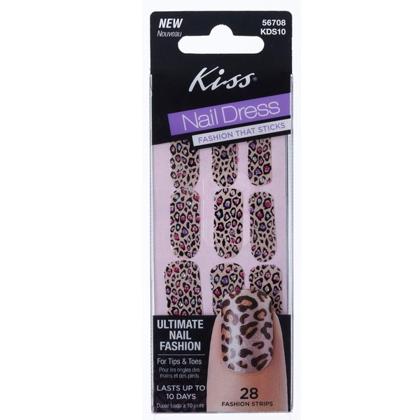 Kiss Products Nail Dress Strips, Marabou, 28 Count
