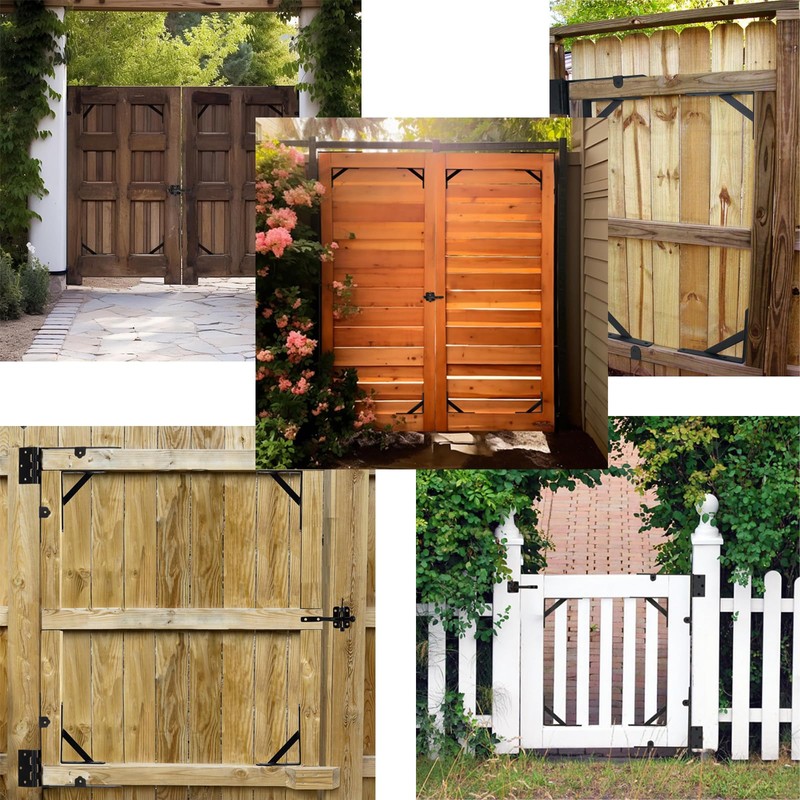 2 Sets Gate Kit Gate Corner Brace Bracket Heavy Duty