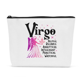 Sldpngo Women Gifts for Birthday Virgo Astronomy Constellations Witchy Make Up Bags Mothers Day Birthday Gift for Women Friends Virgo Cosmetics Bag Pouch