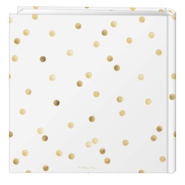 Pioneer Photo Albums Golden Dots Live Laugh Love 200 pkt 4x6 Photo Album, Pocket, Gold