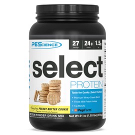 PEScience Select Protein, Peanut Butter Cookie, 27 Servings, Premium Whey and Casein Blend, 31 oz