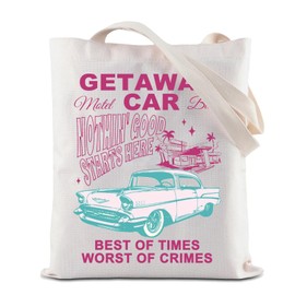 Singer Inspired Tote Bag TS Fans Reusable Grocery Shopping Bag Getaway Car Shoulder Bag TS Lyric Handbag (Getaway Car Tote)
