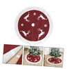 LABRIMP 1pc Plush Xmas Tree Skirt Mat Festive Tree Base