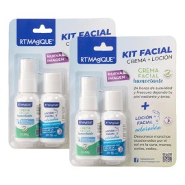 Kit Facial RT Cosméticos Loción Aclaradora y Crema Humectante 2 Piezas