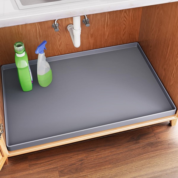 FLATO Waterproof Under Sink Mat 34" x 22" Shelf Liner