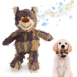 Indestructible Robust Bear Dog Toys, Plush, Soft Squeaky, For Aggressive Chewers, Indestructible Dog Toys for Aggressive Chewers