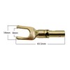 Ruiwaer 4PCS Gold Plated Speaker Spade Connectors Y Plug Spade