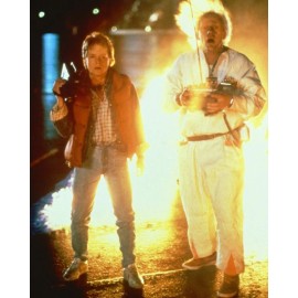 Back To The Future Michael J Fox Christopher Lloyd time travel 8x10 photo