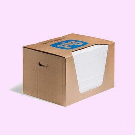 US-Made Oil Spill Absorbent Pads, 200 Count New Pig