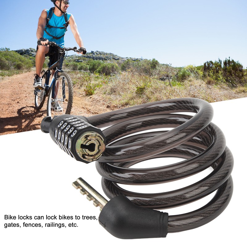 3.6ft Bicycle Lock with Mounting Bracket Anti Theft Universal 5