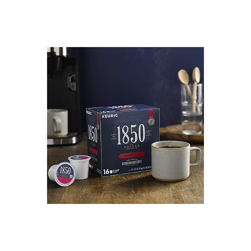 1850 Trailblazer Medium-Dark Roast Coffee, 64 Count K Cups for